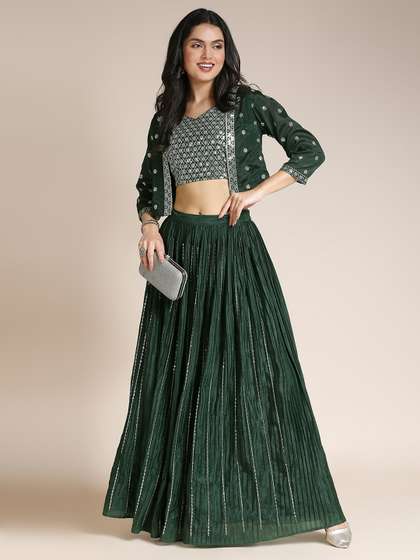 MADHURAM Embroidered
                        Ready to Wear Lehenga & Choli with Jacket