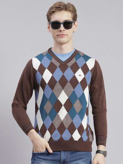 Monte Carlo Checked V-Neck Pullover