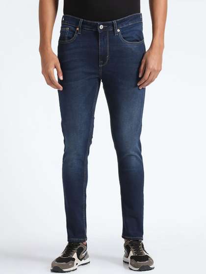 Flying Machine Men
                        Skinny Fit Clean Look Whiskers & Chevrons
                        Cotton Jeans