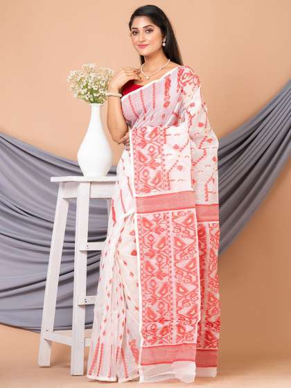 Price History of Laa Calcutta Woven Design Jamdani Saree from Myntra 111 10535380