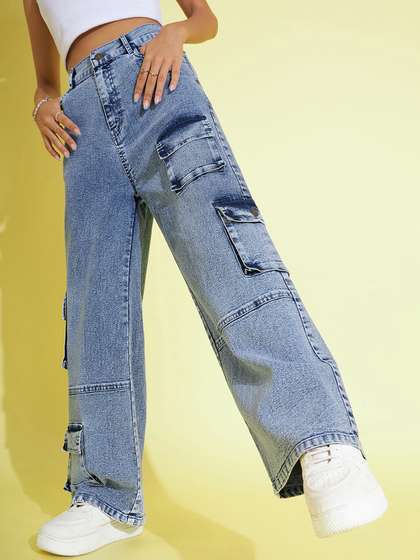 Noh.Voh - SASSAFRAS Kids
                    Girls Blue Straight Fit Highly Distressed Heavy Fade
                    Jeans