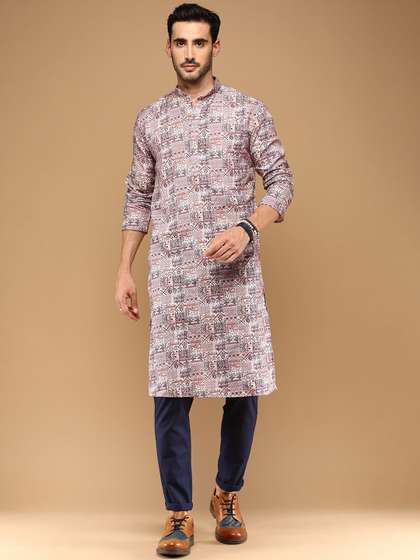 Sangria Printed Straight Cotton Kurta