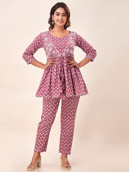 HERE&NOW Ethnic Motifs Printed Kurti