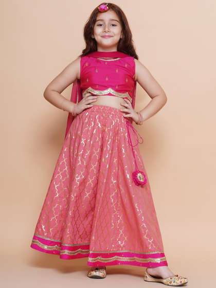 Bitiya by Bhama Girls
                    Embroidered Gotta Patti Ready to Wear Lehenga &
                    Blouse With Dupatta