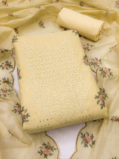 KALINI Ethnic Motifs
                        Embroidered Sequined Unstitched Dress Material