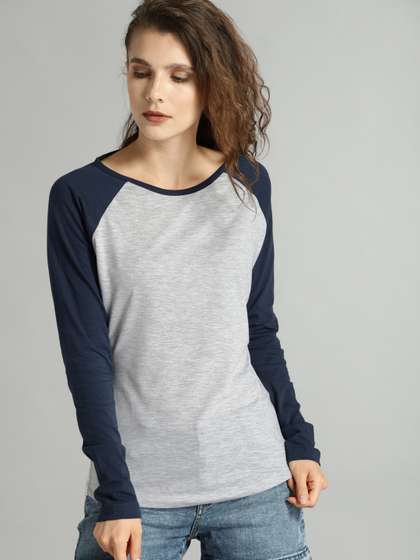 Roadster Time
                          Travlr Women Grey T-shirt