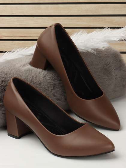 Denill Pointed Toe
                          Block Heel Pumps