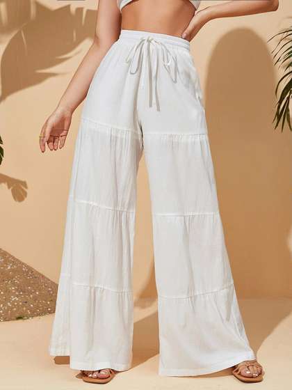 BAESD Women Tiered Cotton Palazzos