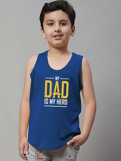 Friskers Boys Typography
                    Printed Pure Cotton Innerwear Vests