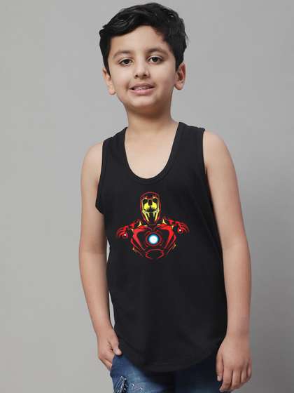 Friskers Boys Printed
                    Skin Friendly Pure Cotton Gym Innerwear Vest