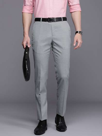 Raymond Men Self
                        Design Textured Slim Fit Formal Trousers