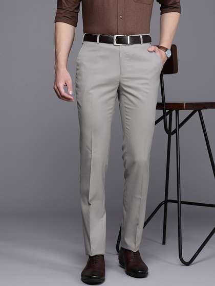 Raymond Men Self
                      Design Textured Slim Fit Formal Trousers