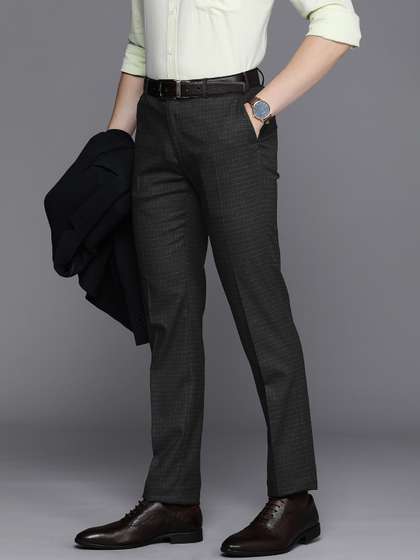 Raymond Men Checked
                        Slim Fit Formal Trousers