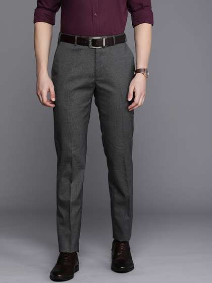 Raymond Men Checked
                        Slim Fit Formal Trousers