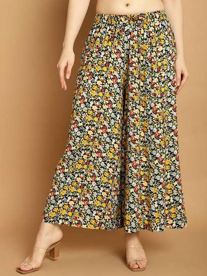 Jinfo Floral Printed Flared Palazzos