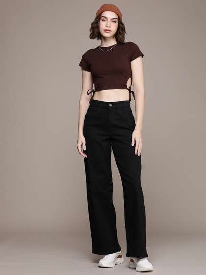 The Roadster Life
                          Co. Women Wide Leg High Rise Stretchable
                          Jeans