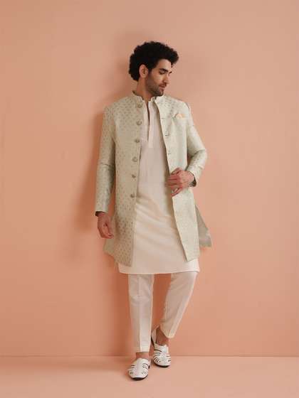 KISAH Men
                        Zari-Design Sherwani Trouser Set