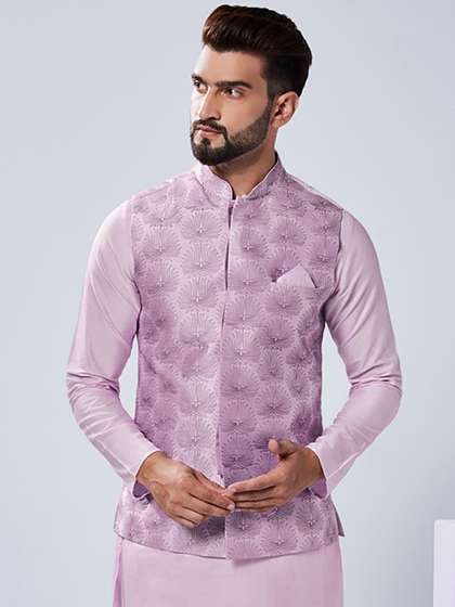 KISAH Men
                        Embroidered Zari Regular Fit Nehru Jacket