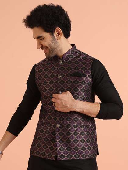 KISAH Woven Design
                        Nehru Jacket