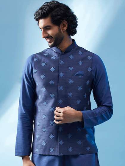 KISAH Embroidered Nehru Jacket