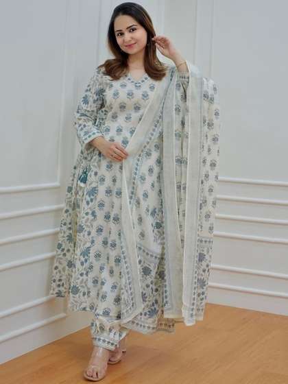 KALINI Printed Pure Cotton Kurta Set
