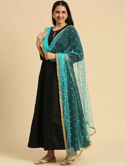 Dupatta Bazaar
                        Geometric Embroidered Sequinned Detailed Net
                        Dupatta