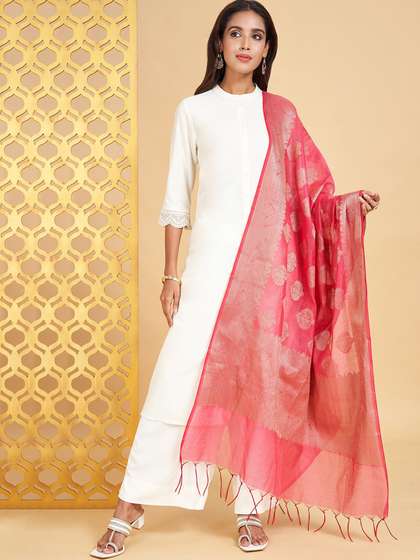 RANGMANCH BY PANTALOONS Woven Design Dupatta with Zari