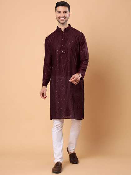 House of Pataudi Embellished Straight Kurta
