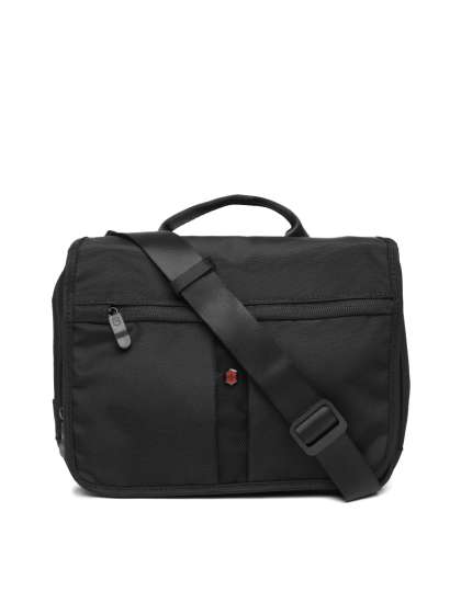 Victorinox Messenger Bags Online In Victorinox Uni Black Solid Messenger Bag