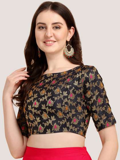 Oomph Woven Design Saree Blouse