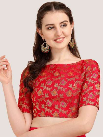 Oomph Woven Design Saree Blouse