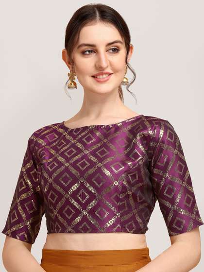 Oomph Woven Design Saree Blouse