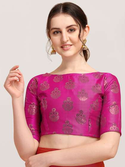 Oomph Woven Design Saree Blouse
