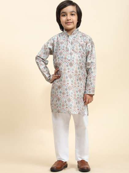 Pro-Ethic STYLE
                    DEVELOPER Boys Ethnic Motifs Printed Mandarin Collar
                    Kurta With Pyjamas