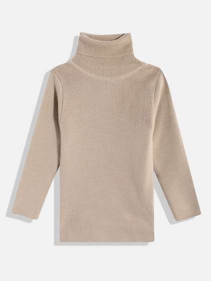 RVK Kids Ribbed Turtle
                    Neck Long Sleeves Acrylic Pullover