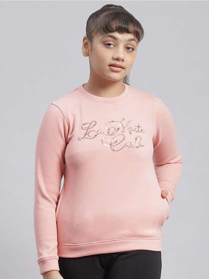 Monte Carlo Girls
                      Typography Embellished Sequined Sweatshirt