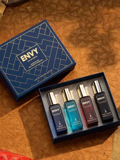 Envy Men Set of 4 Eau
                      De Parfum 20 ml Each - Oud Luxure, Brave, Vivid,
                      Elegant