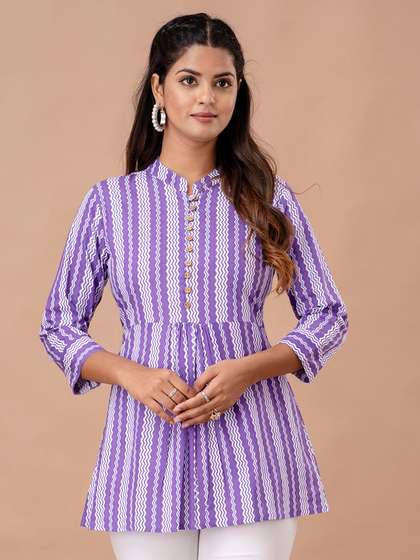 FERANOID Chevron
                        Printed Pure Cotton Kurti