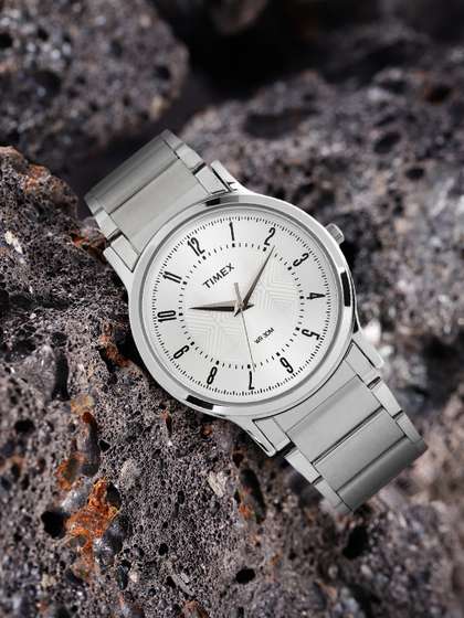 Timex Round 21mm Silver
                    Dial Analog Men Watch - TI000R41400