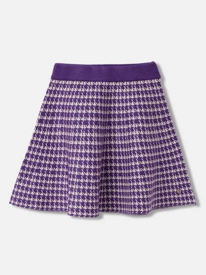 ELLE Girls Checked A-Line Skirts