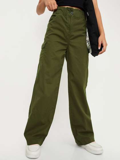 max Girls Mid-Rise Pure
                    Cotton Cargos