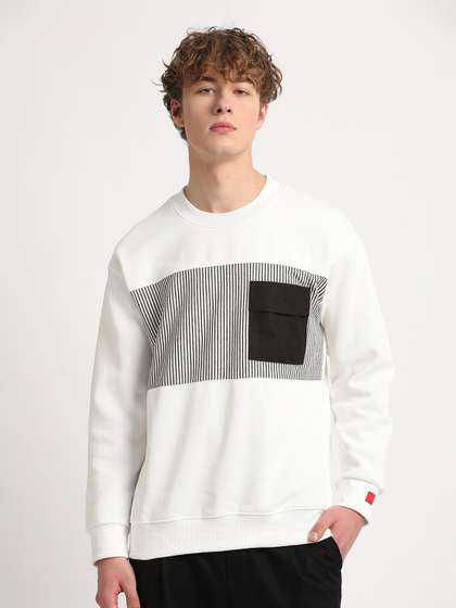 THE BEAR HOUSE
                        Striped Round Neck Sweatshirt