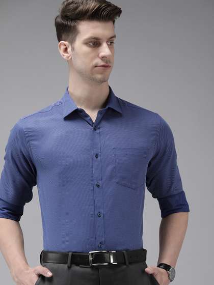 Park Avenue Self
                        Design Slim Fit Textured Formal Shirt