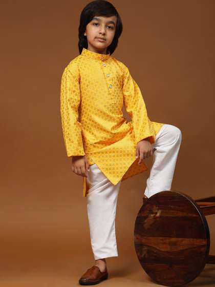 Pro-Ethic STYLE
                    DEVELOPER Boys Ethnic Motifs Printed Regular Kurta
                    With Pyjamas