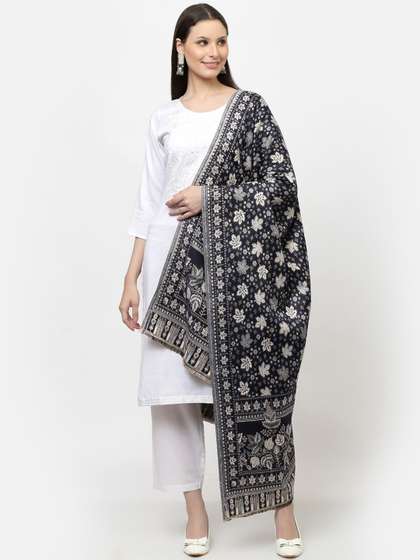 WEAVERS VILLA Floral Woven Design Shawl