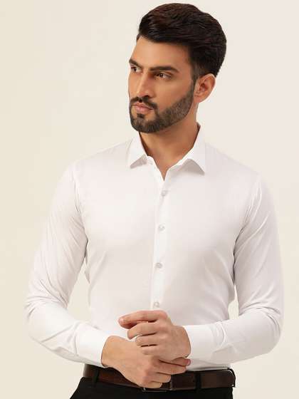 JAVINISHKA Spread
                        Collar Classic Slim Fit Opaque Semiformal Shirt