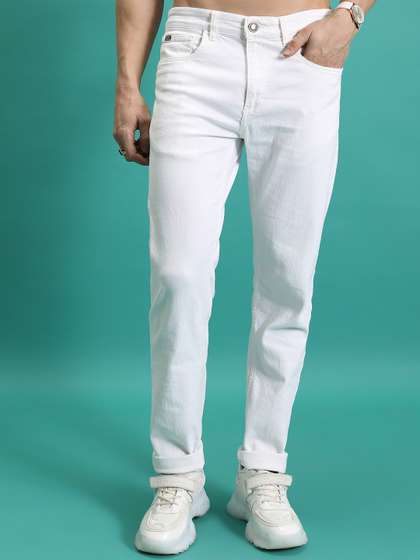 HIGHLANDER Men Slim
                        Fit Mid-Rise Light Shade Jeans