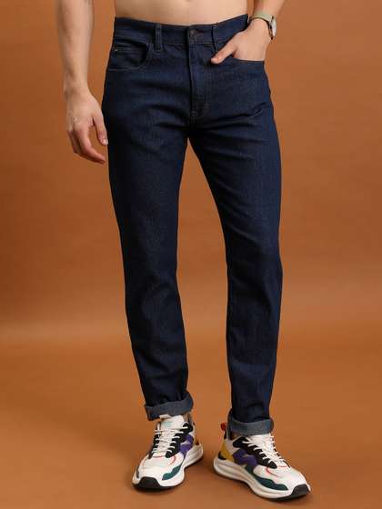 HIGHLANDER Men Slim
                        Fit Mid-Rise Dark Jeans