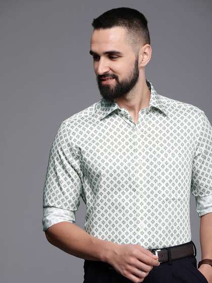 Louis Philippe Pure Cotton Classic Opaque Printed Formal Shirt