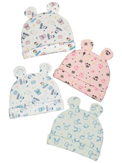 Bodycare Kids Set of 4
                    Assorted Printed Cotton Beanie